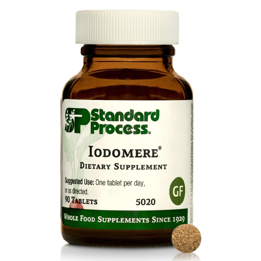 Iodomere del proceso estándar - Suplemento diario para apoyar su metabolismo, función inmune " producción de hormonas tiroideas - libre de gluten, non-Dairy " Non-Soy - 90 tabletas (90 piezas)