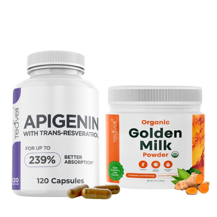 El sueño como un bebé Bundle con leche de oro y apigenina - Vegan Friendly, Non-GMO