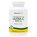 Natures Plus Ultra C W/Rose HIPS, Sustained Released - 2000 mg, 90 Tablets Vegetarianos - Maximum Potency Immune Support, Antioxidant - Free-Radical Defense - Gluten-Free - 90 Servings