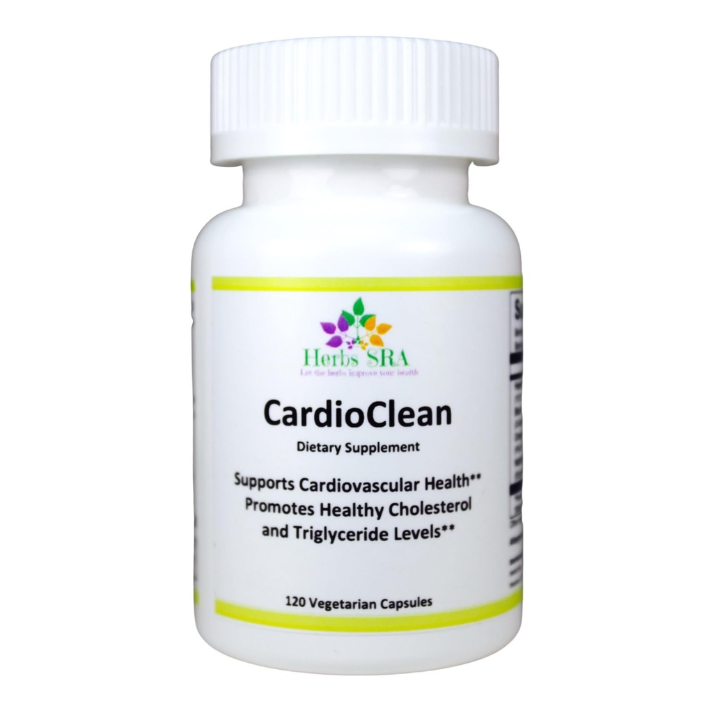 CARDIOCLEAN Optimal Cardiovascular Support - Suplemento de salud cardíaca con ingredientes naturales, apoya la circulación de flujo sanguíneo, hecha en EE.UU.