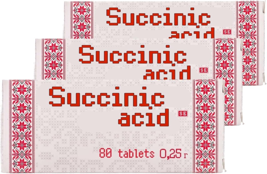 3 x Ácido Ácido Sucinco 80 Tablas – Total 240 Tablas