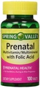 Valle de primavera - prenatal, multivitamínico, multimineral, 100 Tabletas w. Ácido fólico