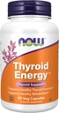 AHORA Alimentos Suplementos, Tiroide EnergyTM, Iodine y Tyrosine más Selenium, Zinc y Copper, 90 Veg Capsules