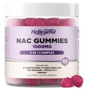 6 en 1 NAC Gummies, Chewable N Acetyl Cysteine 1000mg Suplemento para Adultos Niños, con ALA, Zinc, Vitamina C &amp; E, Selenium, Apoyo Antioxidante &amp; Immune System, Blueberry Flavor, Sugar Free, 60 Ct