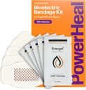 Kit de Bandage Bioeléctrico PowerHeal para el Cuidado de los Límites " Sanación rápida: 3 capas w/Bioelectric Pad, Absorbent Pad, Adhesive + Wound Hydrogel – para Cortes, Abrasiones, Blisters, Burns – 5-Pack, 2.3" x 3.5"