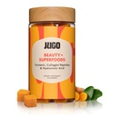 Belleza JUGO + SUPERFOODS Silenciosos de piel de pelo Nails Suplemento con ácido hialurónico " Turmeric  40 Conteo Gummies basada en plantas ← Gelatin-Free, Non- GMO, Made in USA