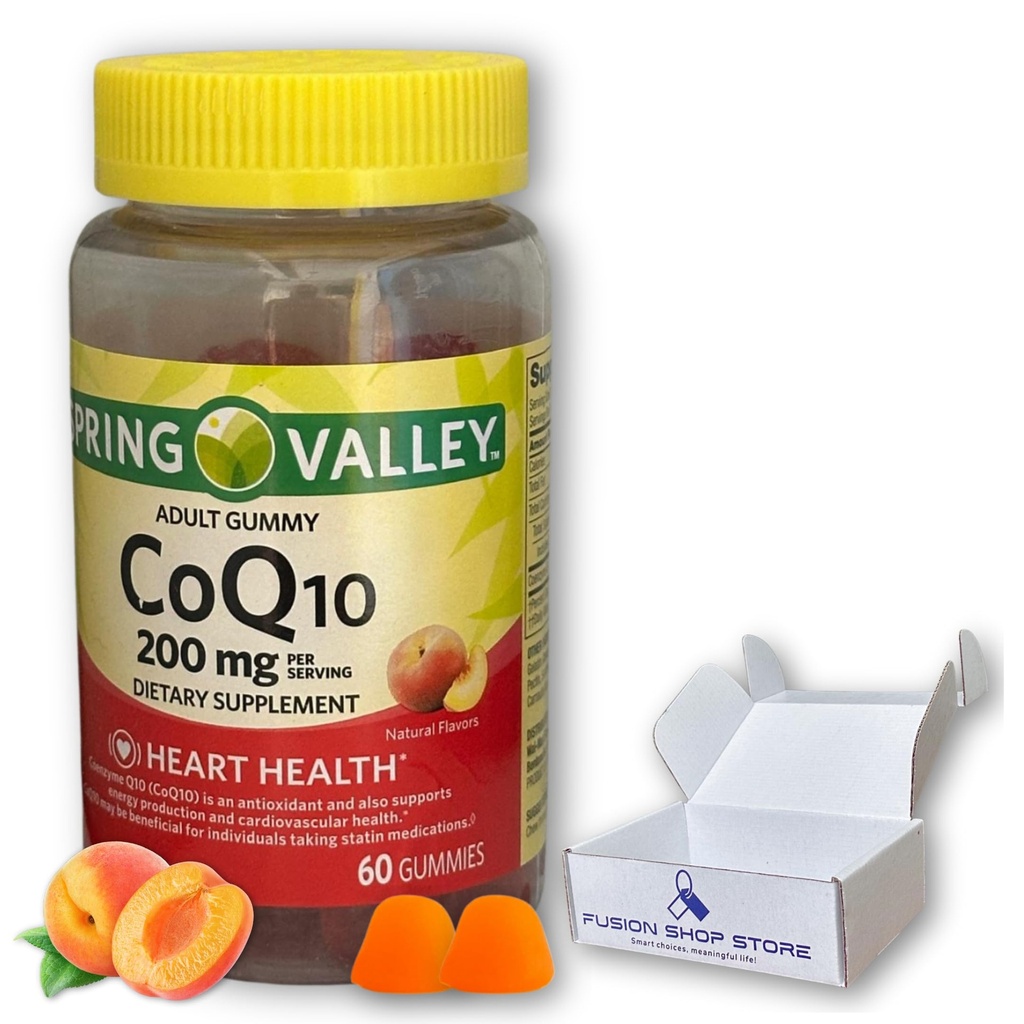 FUSION SHOP STORE Opciones inteligentes, vida significativa! Coq10 200mg Gummies- Coenzyme Suplemento para adultos 60 ct (Pack of 1)