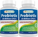 Best Naturals Probiotic 10 Strains 30 Billion Shelf Stable 120 Veggie Caps (120 Cuenta (Pack of 2))
