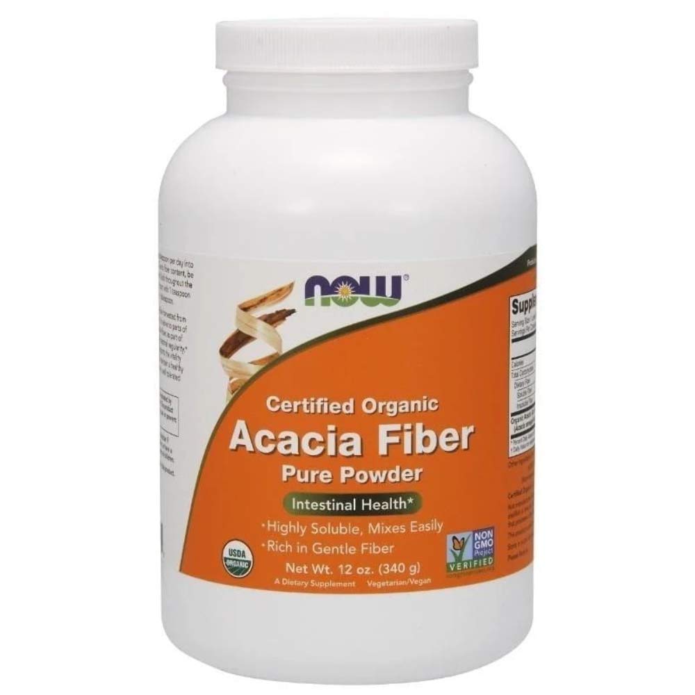 Ahora Powder de fibra de alimentos, Acacia orgánica, 12 onzas (Pack of 3)