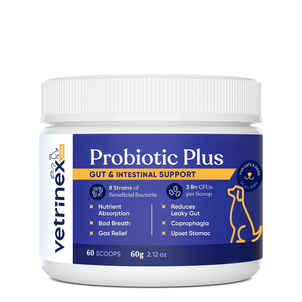 Probiótico - Tratamiento de la Coprofagia para Perros - Parar e impedir que el Perro coma Poop - No comer heces, disuasión y prevención - Probióticos Polvo para gatos, perros &amp; cachorros