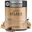 ATLAS X 10-in-1 Masculinity Maximiser Suplemento para Hombres - Energía, Fuerza &amp; Vitality Capsules con Shilajit, Ashwagandha, Zinc, Safed Musli, Tongkat Ali, Black Maca, Fadogia Agrestis, 2 Month Supply