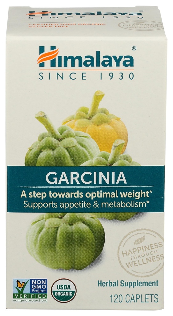 Himalaya Orgánica Garcinia Cambogia Suplemento Herbal, Appetite Support, Lipid Metabolism, Weight Support, USDA Organic, Non-GMO, Vegan, 600 mg, 120 cápsulas de base vegetal