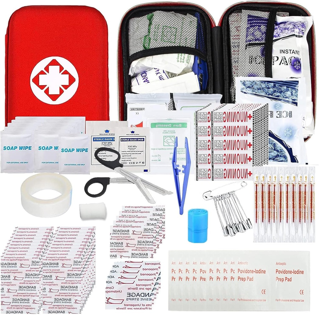Equipos de primeros auxilios 275Pcs Supervivencia Inicio Tamaño del viaje Kit de emergencia pequeño Tactical Hiking EVA Camping Essentials Backpack Sports Office Boat Urgent Accident