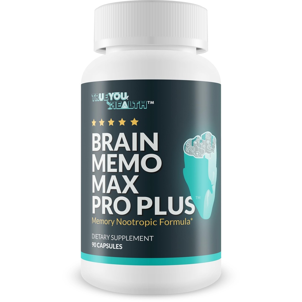 Memo cerebral Max Pro Plus - Top Memory & Brain Memo Max Pro Suplemento - Soporte Memoria mejorada &amp; Acuidad mental - Ayuda Función cerebral natural - Soporte Focus, recuperación mental, " Energía