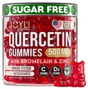 JOYLI Quercetin Gummies - Quercetina con bromelaina Zinc Vitamina C &amp; Vitamina D3 - Quercetina Suplemento 500MG para el sistema inmunológico &amp; alergia - Quercetina para niños y adultos - 60 Quercetina Chewable