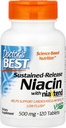 El mejor lanzamiento extendido de niacina real del médico, 500 mg, 120 conteo