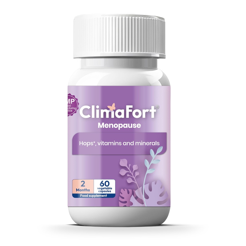 Climafort 60 Day Supply ← Menopause Relief Pills ← Alivio Natural para los Flashes Calientes, Sudaderas Nocturnas, Mood Swings &amp; Hormone Balance  Hops, Vitaminas y Minerales