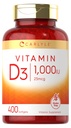 Carlyle Vitamin D3 1000IU tención 400 Softgels ← High Potency ← Non-GMO &amp; Gluten Free Supplement