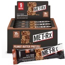 MET-Rx Big 100 Colossal Protein Bares, Grande como Reemplazo de Comida Saludable, Snack y Ayuda Asistencia Energía, Mantequilla de Maní Pretzel, Con Vitamina A, Vitamina C y Zinc, 100 g, (Pack of 9)
