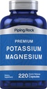 Piping Rock Potassium Magnesium Supplement ← 220 Capsules ← Non-GMO, Gluten Free Premium Complex