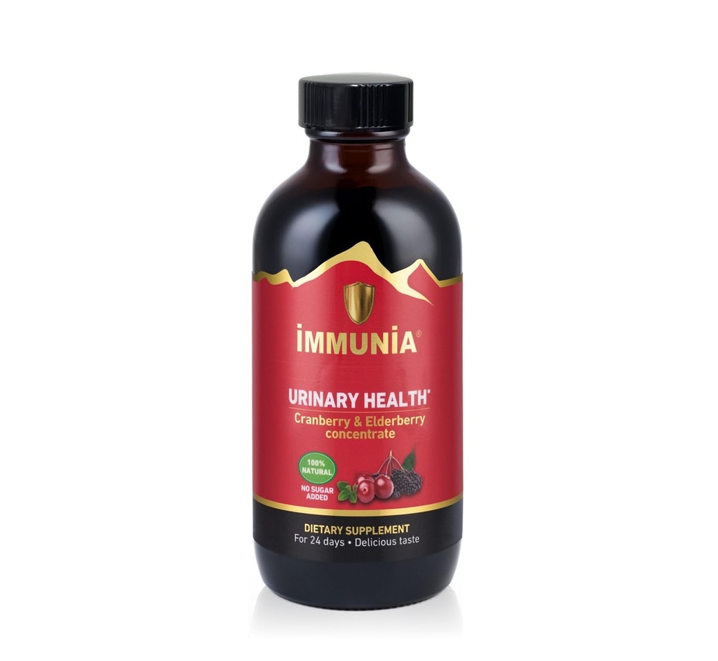 Immunia Urinary Health. Concentrado de arándano y arándano para la prevención de infecciones urinarias. Natural. Delicioso. 5 ml/Día. (1-Pack)