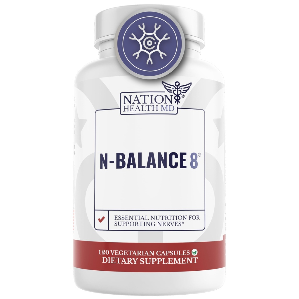 N-Balance8 - Nerve Support Formula - Suplemento de apoyo Nerve con ácido alfa, benfotiamina y ALA - Suplementos de salud Nerve para hombres y mujeres, 60 cápsulas