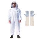 Traje de abeja profesional para hombres mujeres, traje de abeja de mantenimiento de la abeja con guante &amp; agujero ventilado, ajuste de abeja multi-tama para patio trasero y cuidado de abejas para cuidador de abejas Catcher Christmas Costume