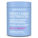 BodyHealth PerfectAmino Electrolytes Polvo No Azúcar, Keto Sugar Electrolitos de ayuno gratis Bebida Mix, Hidratación Polvo con Minerales Trace - Berry mixto - 30 Servimientos