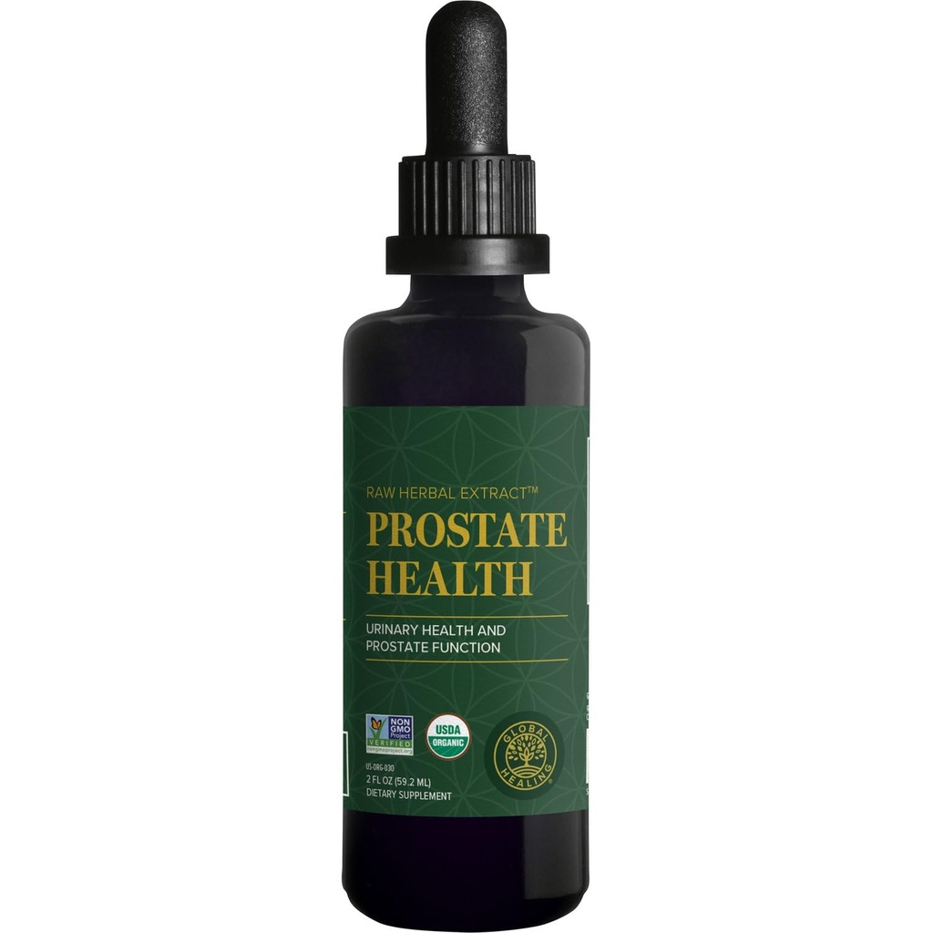 Salud Orgánica de Sanación Global - Mens Health Supplement - Prostate Supplements Help Urinary Bladder Control, Frequent Urination Relief Reduce los Viajes de Baño - 2 Fl Oz