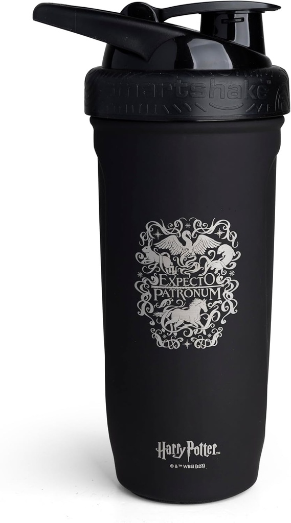 Smartshake Refuerzo Acero Inoxidable Harry Potter Waito Patronum Style Shaker Bottle (900 ML /30oz) Silencio Resistencia Ligera Deportes Shaker Botella con una Lida Suave