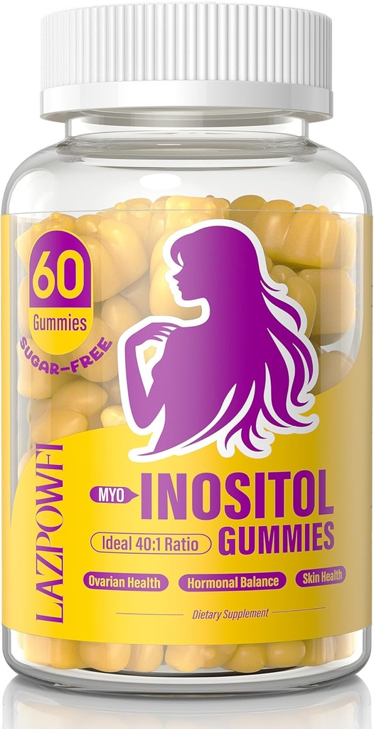Inositol Gummies with Myo-Inositol & D-Chiro Inositol,Vitamin D3,Magnesium Glycinate& Zinc - Ideal 40:1 Ratio - 30 Day Supply-96