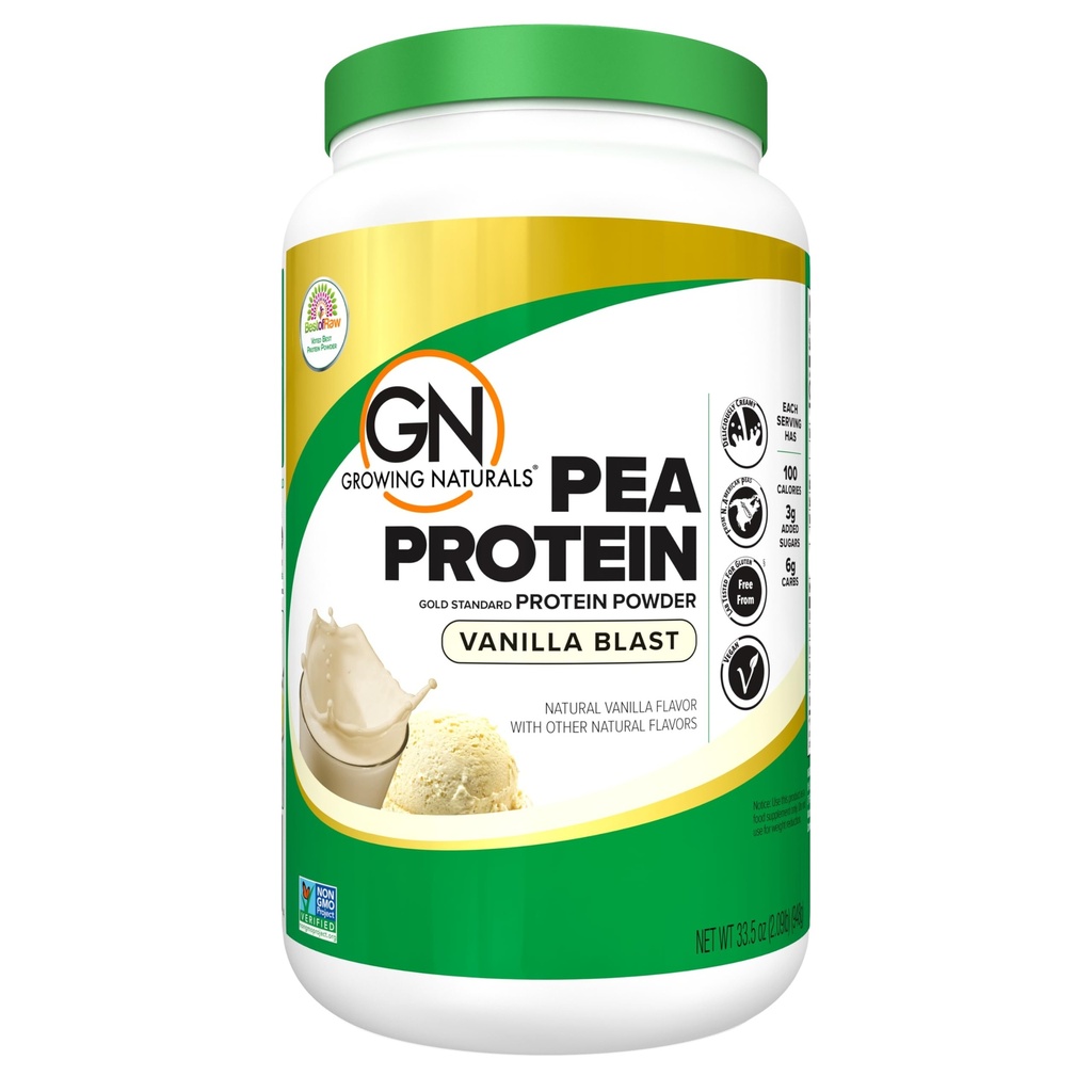 Powder de proteína de gran tamaño, proteína vegetal vegana, BCAA, bajo carbohidrato, bajo azúcar, vainilla Blast, 2 libras (Pack of 1)
