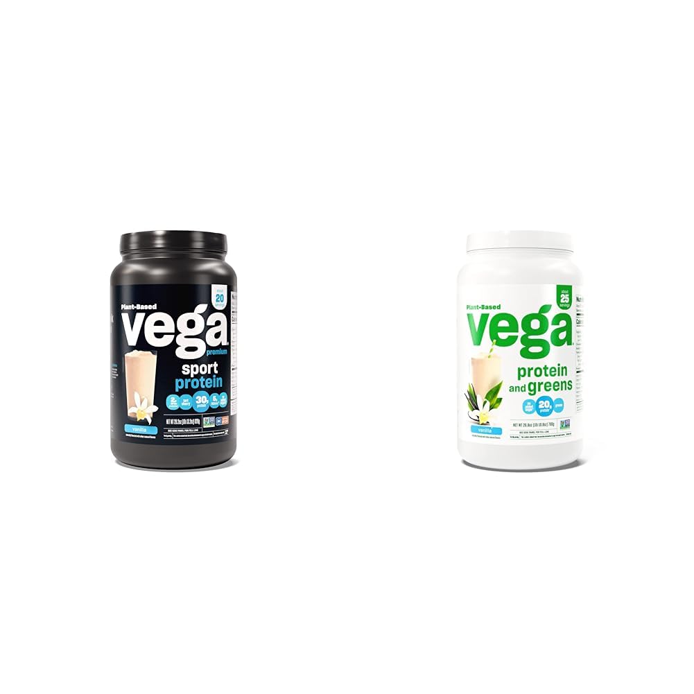 Vega Premium Sport Protein Vanilla Protein Powder &amp; Protein y Verdes Protein Powder