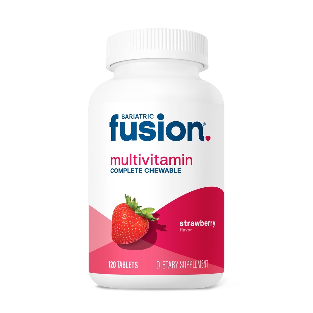 Bariatric Fusion Multivitamina Bariatric con Iron Completo Chewable TEN Strawberry TEN Post Vitaminas Bariatrices para Bypass Gástrico y Gastrectomy Sleeve