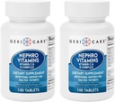 GeriCare Nephro Vitamina C &amp; B Complex Tablets, 100 Cuenta – Daily Kidney Health & Energy Support, Immune System Boost, Antioxidant Protection & Metabolism Support (Pack of 2)