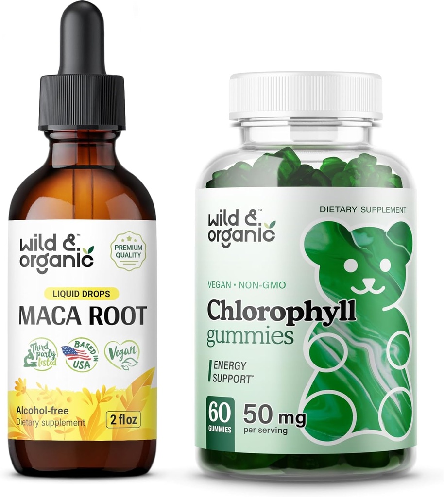 Wild &amp; Organic Maca Root Tincture 2 fl oz " Chlorophyll Gummies