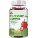 YiLing Ashwagandha Gummies for Women ' Men, 3000 Mg of High-Potency Ashwagandha Root Extract Boosts Energy, Mejora el sueño, Alivia el estrés y calma Mood, 60 Conde Strawberry Flavor Ashwagandha