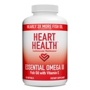 Heart Health Essential Omega 3 Fish Oil with Vitamin E - High Potency Omega 3 Fish Oil Supplement with EPA & DHA - Burpless Softgels from Sardines &amp; Anchovies - Non-GMO, Gluten Free - 60 Servings