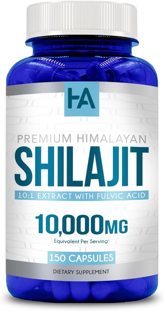 Extra Strength Shilajit Capsules ANTE Taste Free Shilajit for Men &amp; Women 10000mg Equivalent with Naturally Occurring Trace Minerals and Fulvic Acid ← Vegan Non-GMO &amp; Made in cGMP Labs (150 Servings)