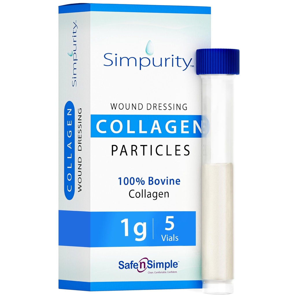 Vestido de sabuesos de Collagen - Caja de Vial de Polvo 1g, 5 Pack - Suplemento de Sanación de Heridos en Vials - Curación de Collagen Vestir para Libras - Powder Collagen Suplementos de Sanación de Heridos