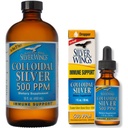 Natural Path Silver Wings Suplemento - Colloidal Silver 500 ppm (16 fl.oz / 480 ml) Plus Colloidal Silver 500 ppm (1 fl.oz / 30 ml)