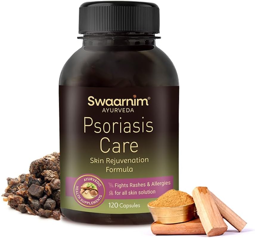 Psoriasis Care, Ayurvedic Healthy Supplements for Women Health, No Añadido Chemicals and Gluten Free, 120 Capsules