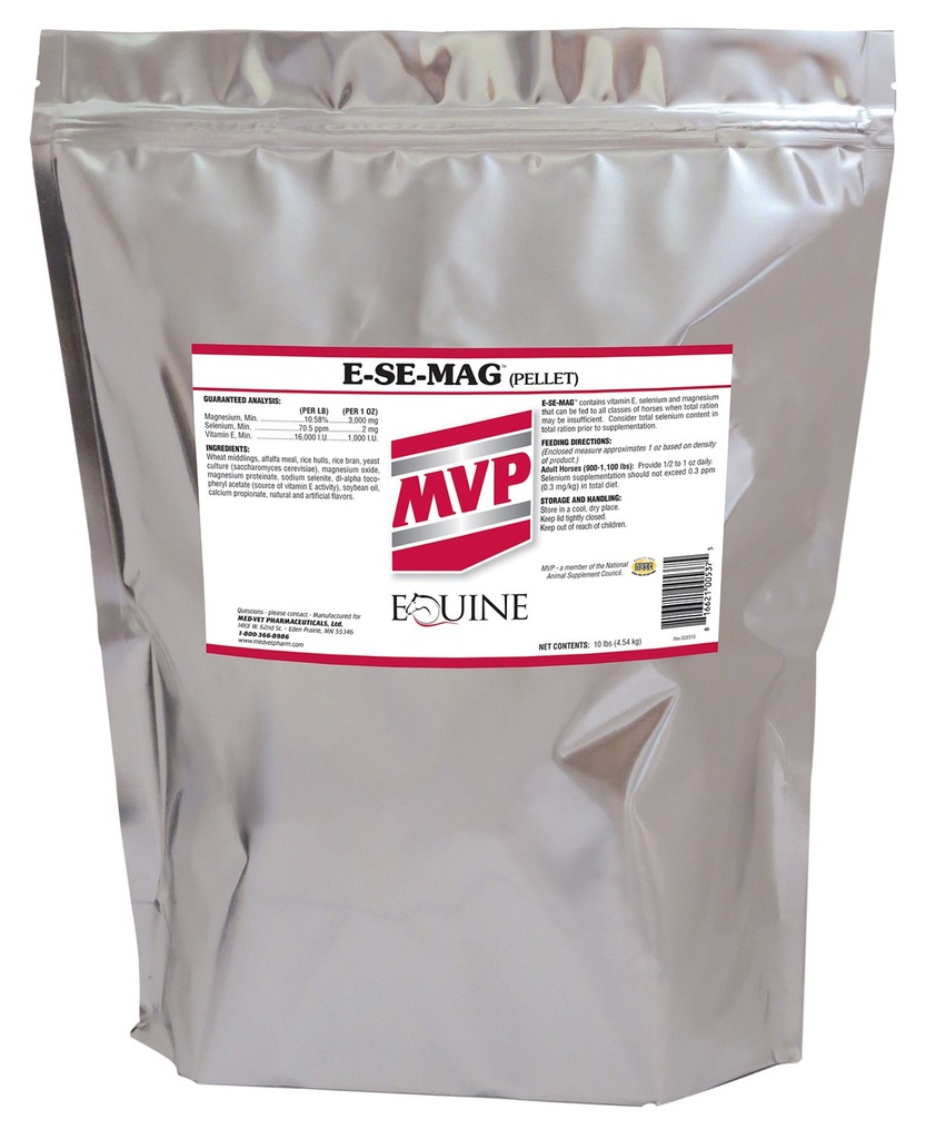 E-Se-Mag (10lb) para la función muscular " recuperación en caballos