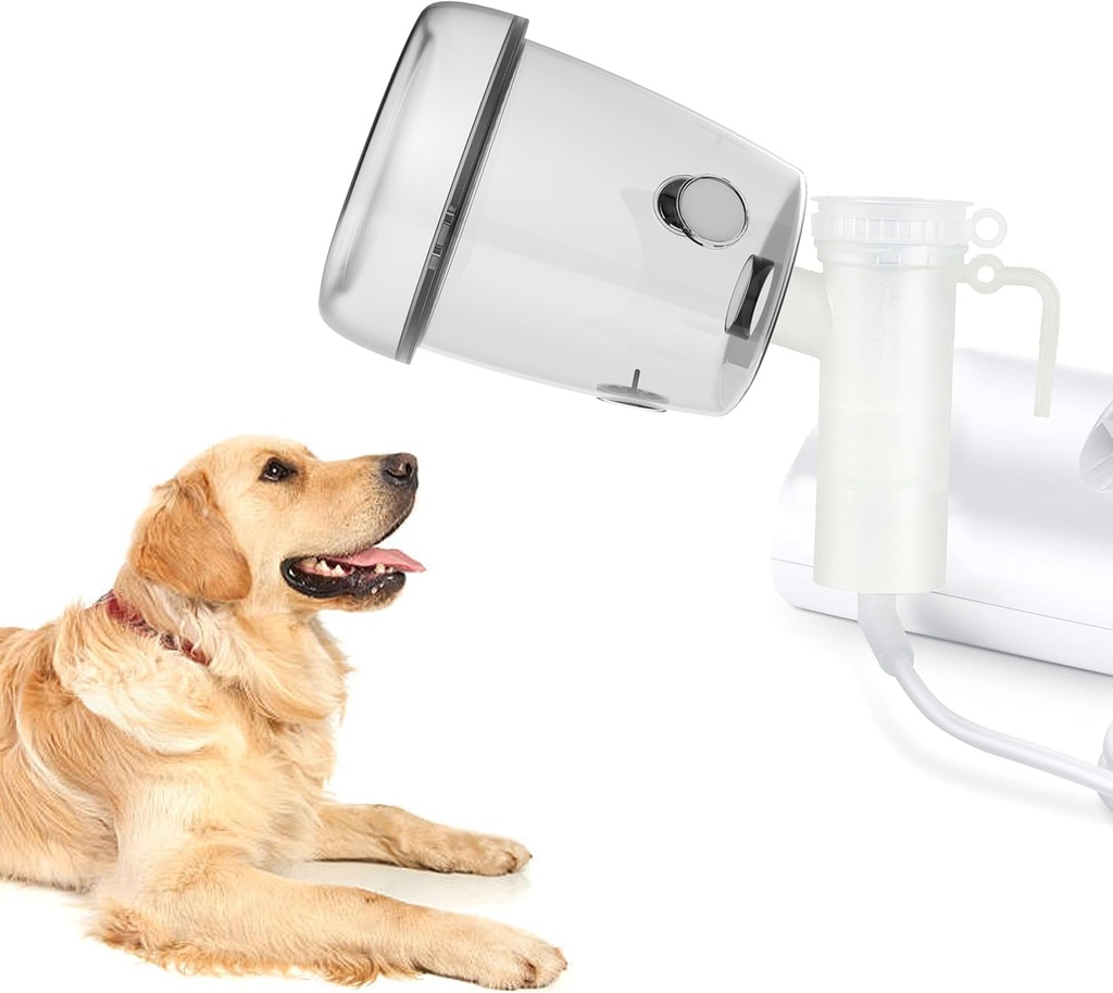 Canine Nebulizer Cup and Inhaler Mask for Cats and Dogs, Oxygen Mask for Pets (No Incluido Nebulizador Machine) (L)