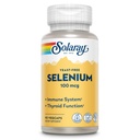 SOLARAY Selenium 100 mcg Suplemento para Hombres - Selenium 100mcg cápsulas, Tiroide &amp; Immune Health Support, Yeast Free, L Selenomethionine, Antioxidant Support, Vegan - 90 Veg Caps