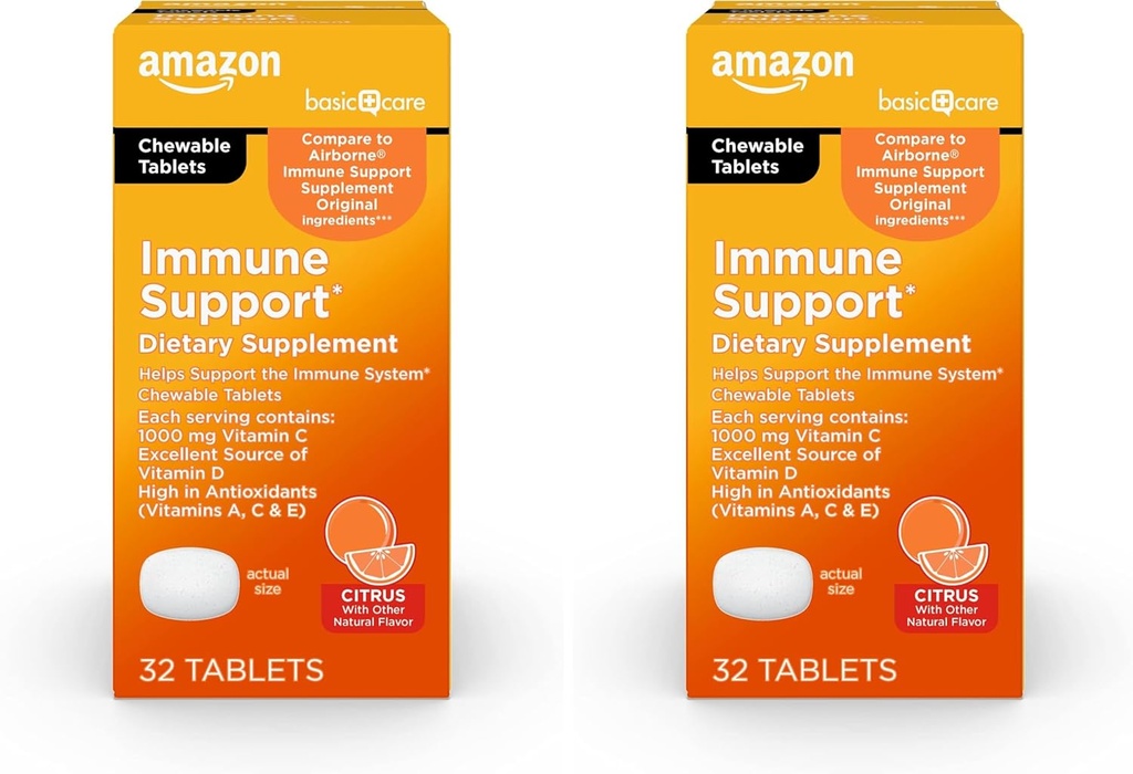 Soporte básico para manicomios Citrus Chew Tablets, 32 Cuenta (Pack of 2)