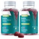 Viteey Biotin Gummies for Hair Skin and Nails - Biotin for Hair Growth Gummies - 10,000 mcg - Vegan, Gluten-Free, Non-GMO – 120 Con