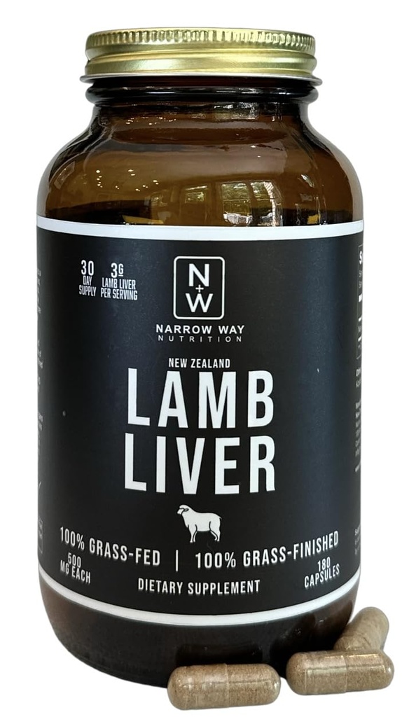 Regenerativamente criado en Nueva Zelanda (180 capsules), 100% Grass-Fed &amp; 100% Grass-Finished, 30 Day Supply a 6 Capsules Daily (Kosher Bovine Gelatin Capsules)