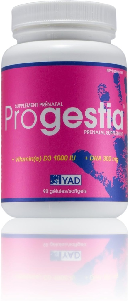 Vitaminas Prenatales Progestia para Mujeres con ácidos grasos Omega-3 EPA, DHA, ácido fólico, hierro, vitaminas y nutrientes para el embarazo, " Post Pregnancy (90 pastillas de 3 meses de suministro).