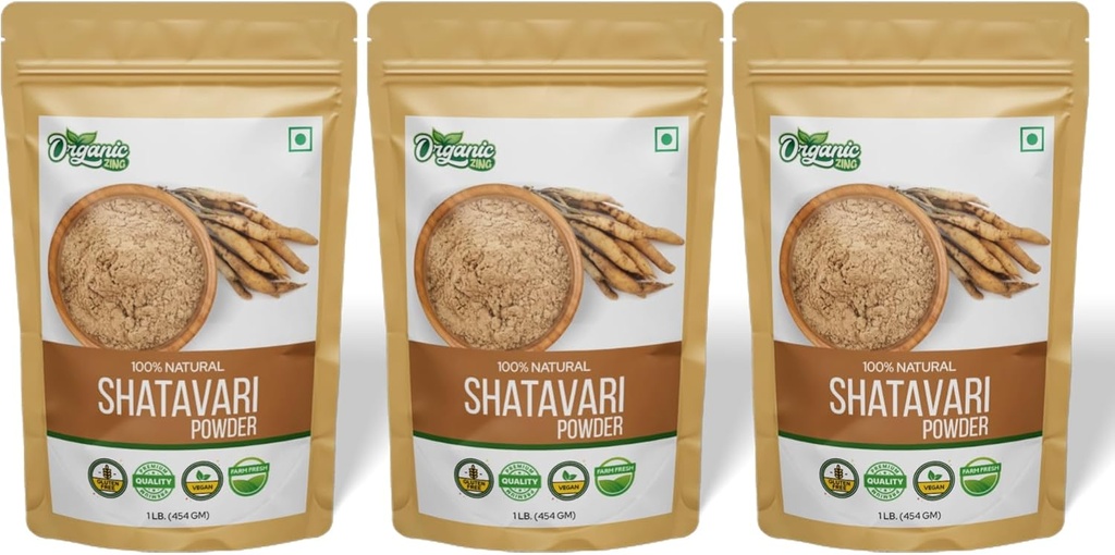Polvo de Shatavari Orgánica - 16 oz (Pack of 3)